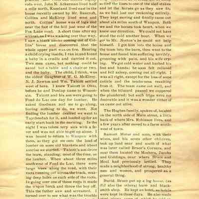 Page from Historical Sketch of Waupun