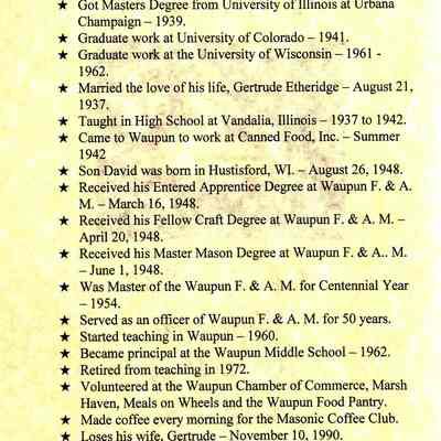 Elmer Rigg Special Birthday Celebration.