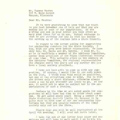 The Historical Society Letter