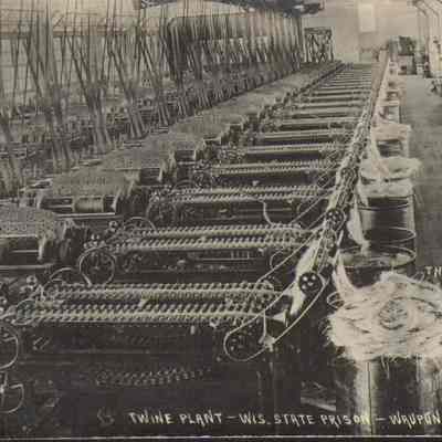 Postcard, Corrections, Wisconsin State Prison, Twine Machinery