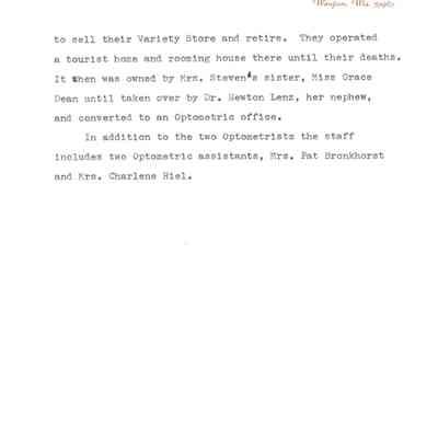 Info on Drs. Lenz & Lenz cont.'