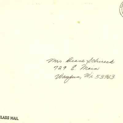 Postal page of Newsletter - addressee