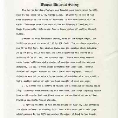 Histories, Business, Morse & Morris Carriage Factory