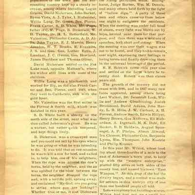 Page from Historical Sketch of Waupun