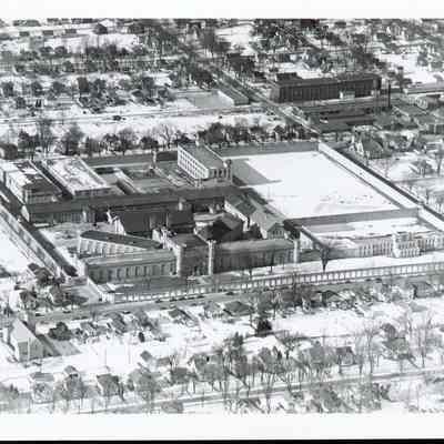 Photograph, Corrections, Wisconsin State Prison, Waupun 1950's aerial photo