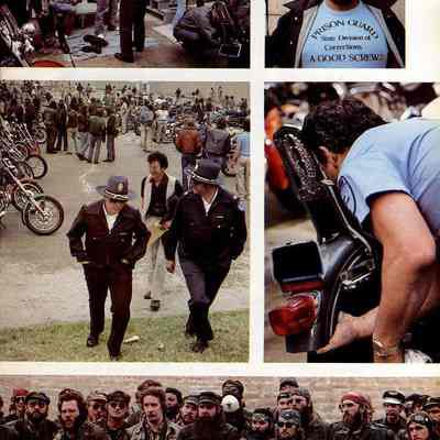 Bikers visit the Waupun Correctional Institution.