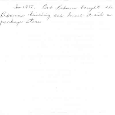 Historical info of Redman's Food Store cont.'