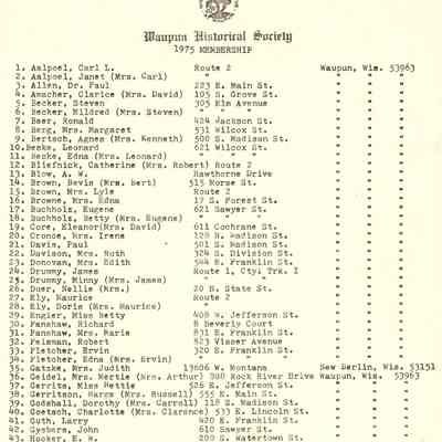 The Membership List of 1975