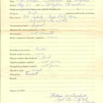 DischargeCertificate / Enlistment Record