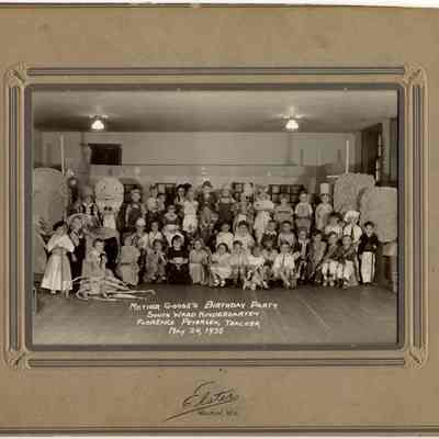 Photograph, South Ward, Kindergarten, Mother Goose Birthday Party, 1935, Florence Petersen Teacher