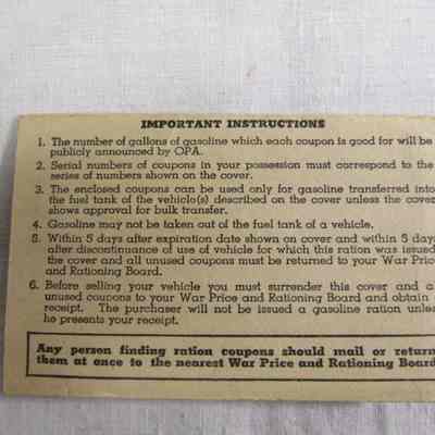 Instructions on back side of coupon folder
