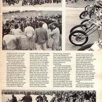 Bikers visit the Waupun Correctional Institution.