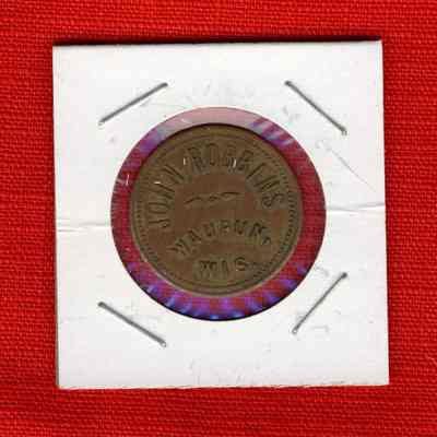 Token, John Robbins, Good for 5 cents in Merchandise