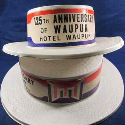 2 hats from 1964 125th Anniversary of Waupun
