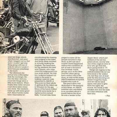 Bikers visit the Waupun Correctional Institution.