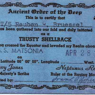 Membership Card, Ancient Order of the Deep