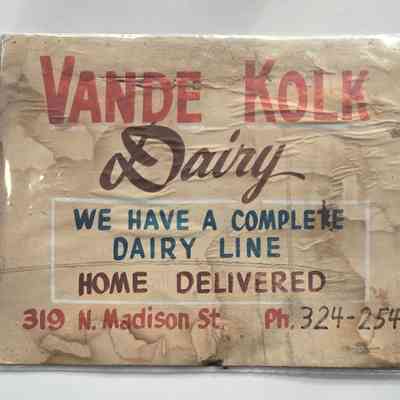 Sign, Dairy, Vande Kolk Dairy