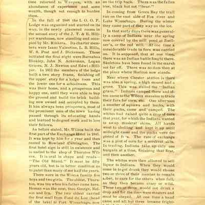 Page from Historical Sketch of Waupun