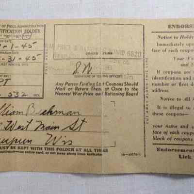 Mileage Ration  ID folder