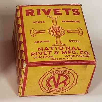 Box, National Rivet, 100 Copper Rivets