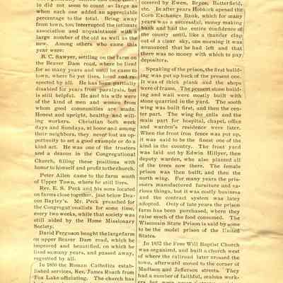 Page from Historical Sketch of Waupun