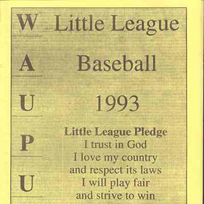 Program, 1993 Little League