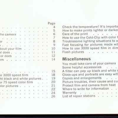 Polaroid 230 Land Camera Instr