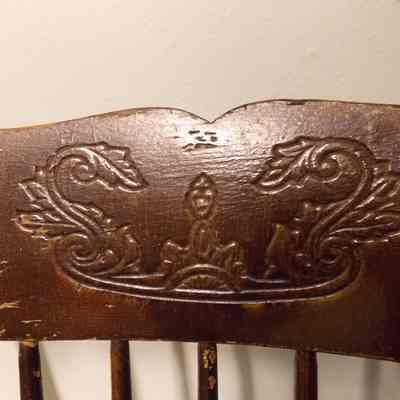 press back of chair- leaf design