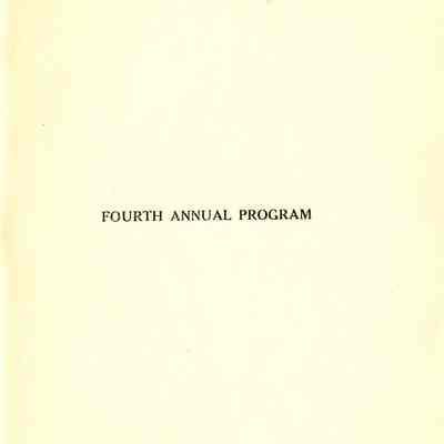 Philharmonic Music Club Fourth Year 1911