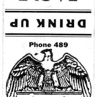 Match Book Cover for the Eagle Tavern.