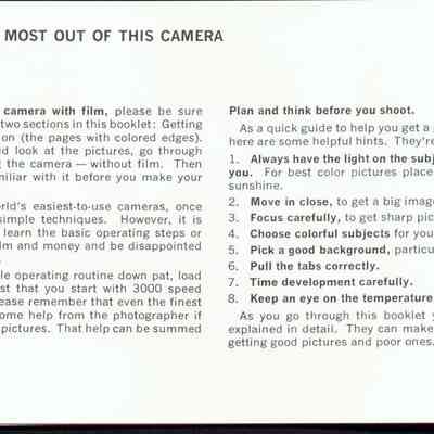 Polaroid 230 Land Camera Instr