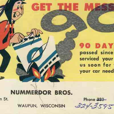 Postcard, Nummerdor Bros., 20 West Main Street