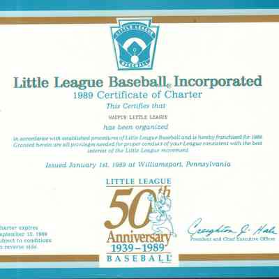 Charter, 1989 Little League