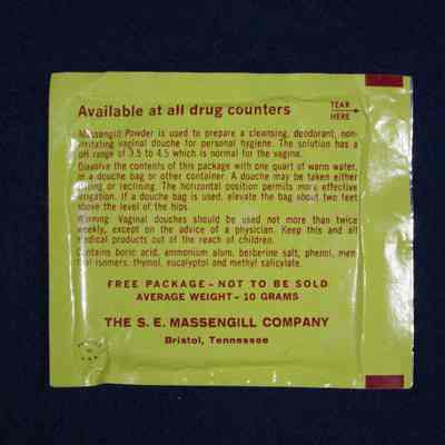 Instructions for douche on back of package.