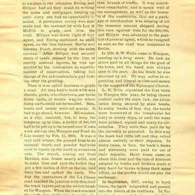 Page from Historical Sketch of Waupun