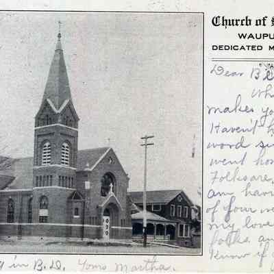 Postcard, Church, St. Joseph Catholic, Dedicated, March 5, 1907