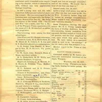 Page from Historical Sketch of Waupun