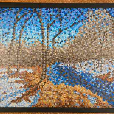Painting, Rock River/County Park on Acyrlic, 18" x 24" William Wiggins