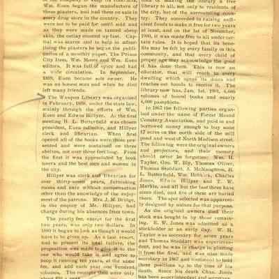 Page from Historical Sketch of Waupun