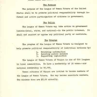  League of Women Voters - Facts