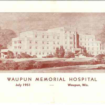 Program, Opening of Waupun Memorial Hospital,1951