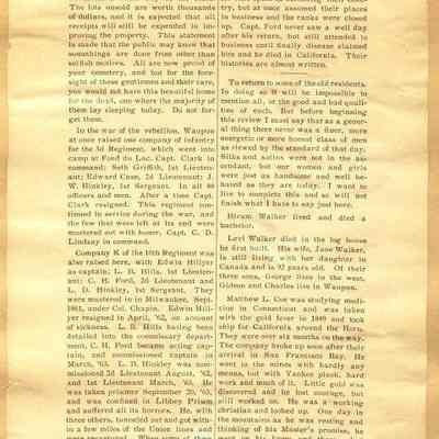 Page from Historical Sketch of Waupun