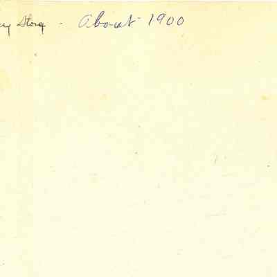 Back of photo of Hoard's Grocery Store