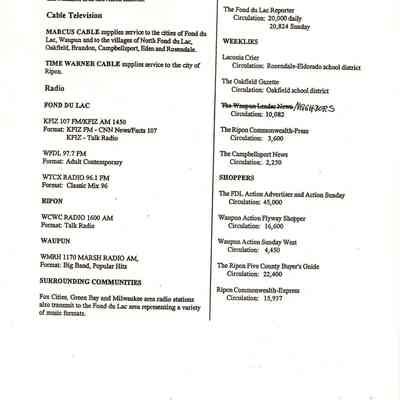 TV, Radio and Print