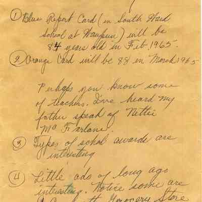 Envelope from Carrie M. Towne