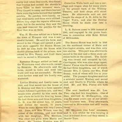 Page from Historical Sketch of Waupun
