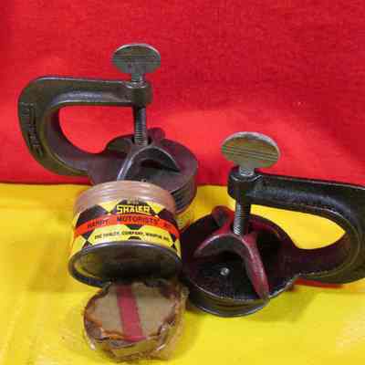 Container with tube repair and vulcanizer