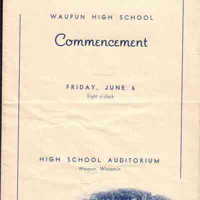 Waupun High School Class of 1941 (Commencement June 6 1941)