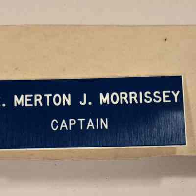 Name Tag, Morrissey, Corrections, Wisconsin State Prison