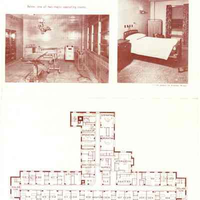 Page from pamphlet of Waupun Hospital opening.